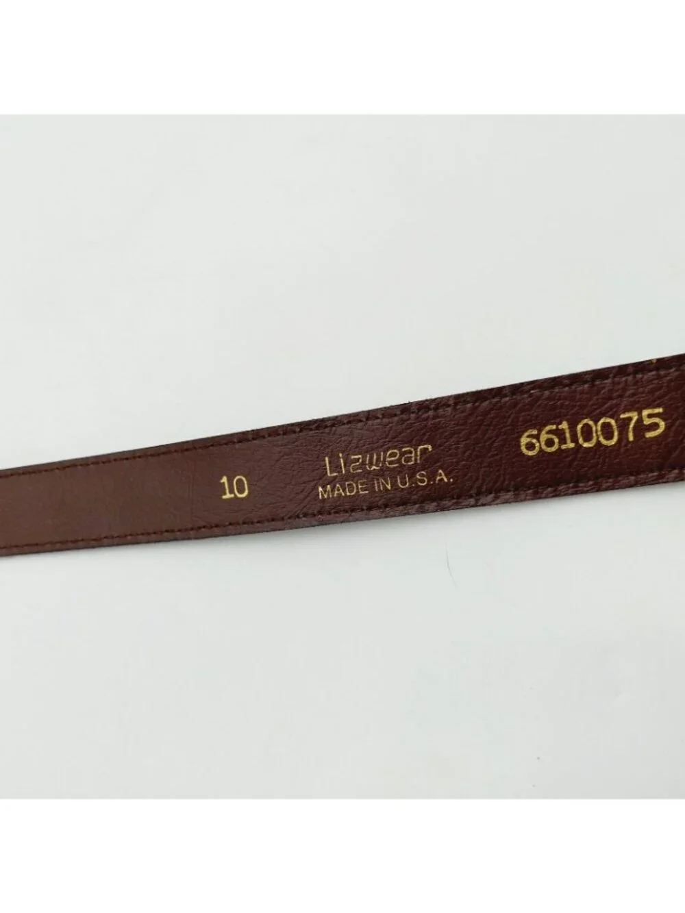 Lizwear Belt Brown Size 10 Brass Toned Hardware Read
